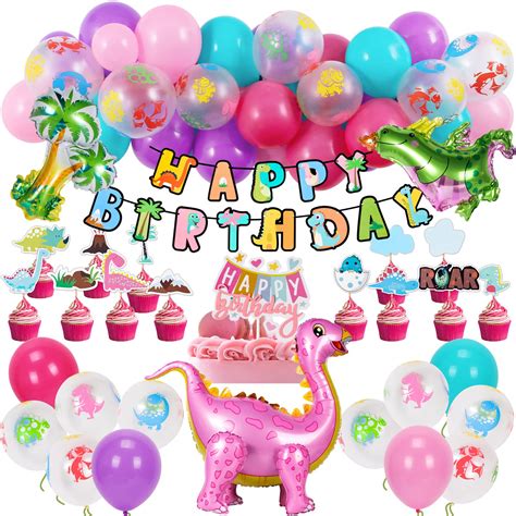 Buy Golray Girls Dinosaur Birthday Party Supplies Decorations Dino