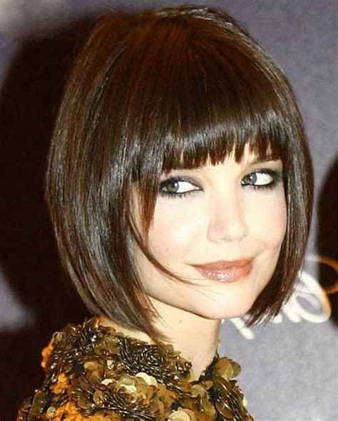 15 Katie Holmes Bob With Bangs Bob Hairstylecom Bob Haircut With