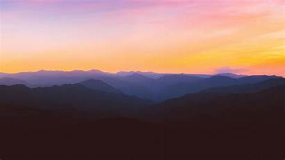 Sunset Mountains Silhouettes Iran 4k Background Uhd