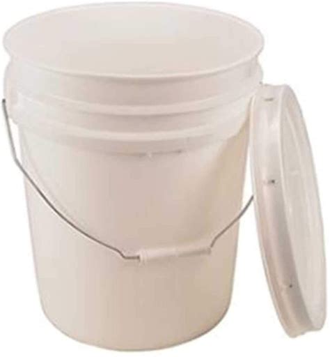 Buy 5 Gallon Bucket With Lid Food Grade Buckets White Online At