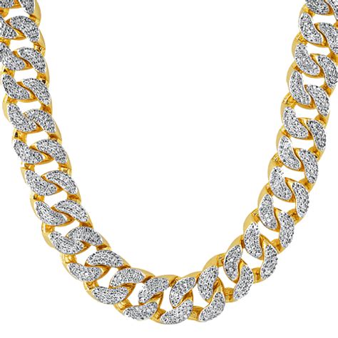 Iced Out Chain Png Transparent Cuban Link Png Gold Chain Png Transparent Free Transparent Png