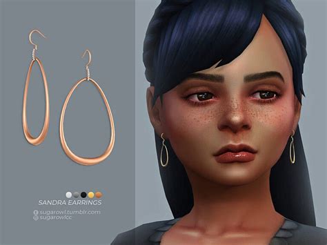 Sandra Earrings Kids Version By Sugar Owl At Tsr Sims 4 Updates