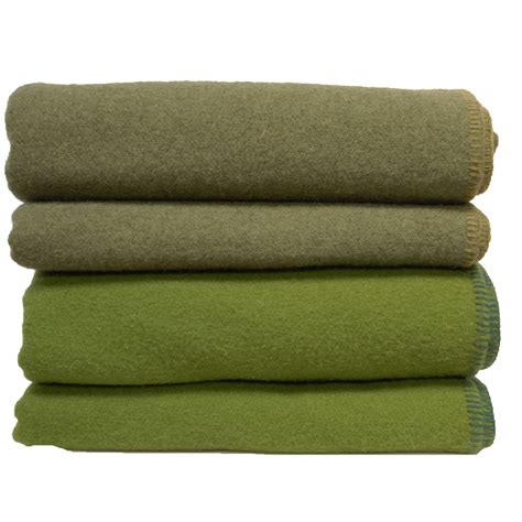 Forest Green And Grass Green Wool Blankets Kerry Woollen Mills