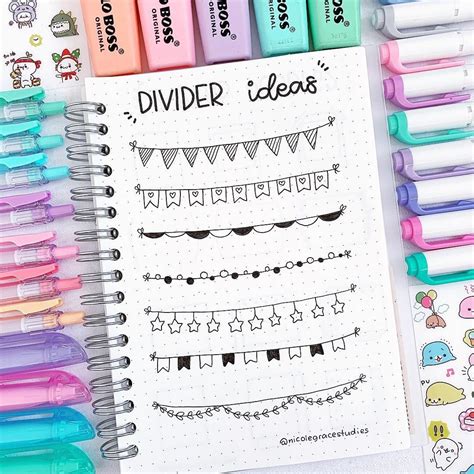 Nicole Grace On Instagram New Divider Ideas For Your Bullet Journal