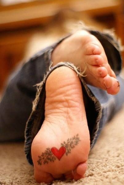 Bottom Of Foot Red Heart Tattoos Heart Tattoo Tattoo Designs For Girls