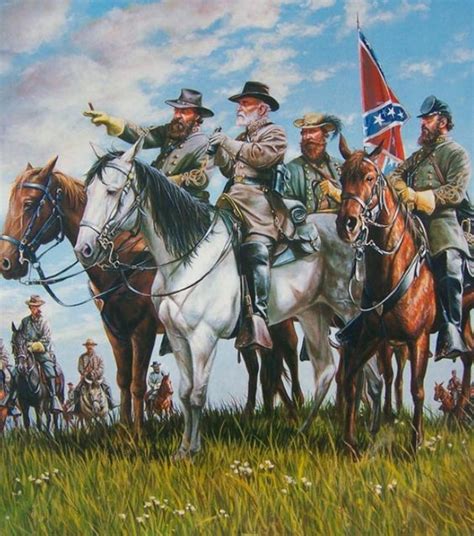 confederate generals longstreet lee stuart and jackson civil war artwork civil war art