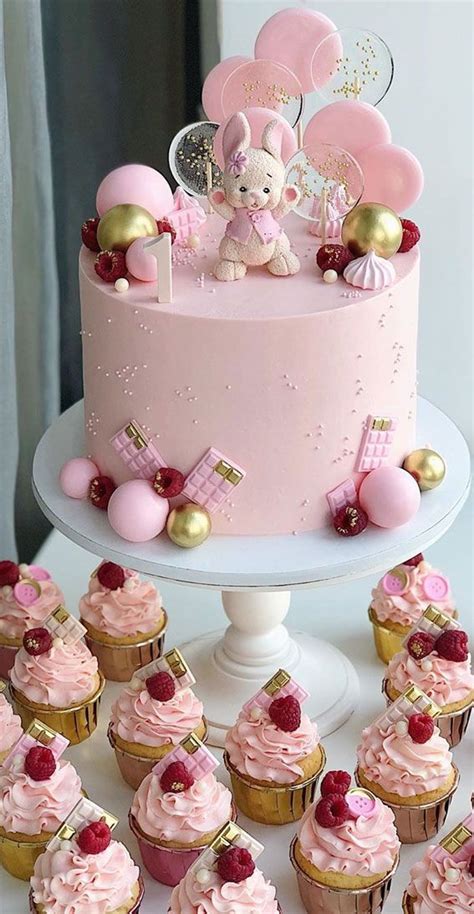 Cute 1st Baby Birthday Cake Designs Baby Girl Birthday Cake 1st