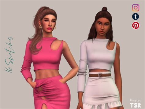 Asymmetric Top Tp441 By Laupipi At Tsr Sims 4 Updates