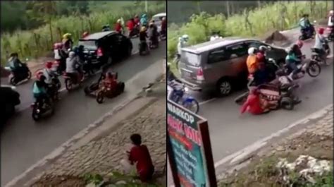 Viral Sespan Vespa Gembel Tabrak Pemotor Dari Lawan Arah Siapa Yang Salah