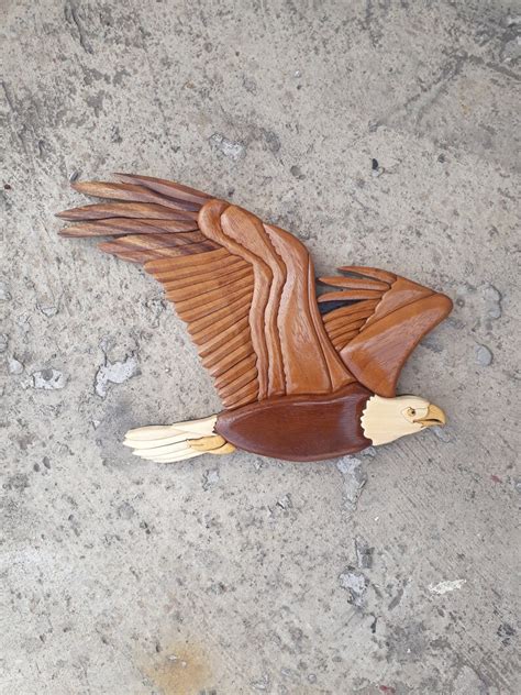 Eagle İntarsİa Wall Decor Bird Wild Life Birds Intarsia Etsy