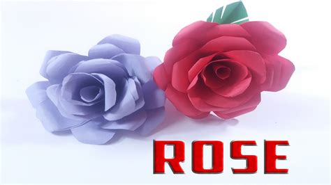 How To Make Paper Rose Flowers Diy Tutorial Realistic For Kids