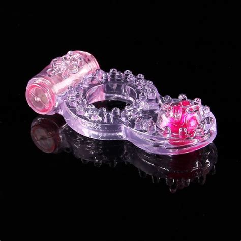 clit dual vibrating cock ring butterfly ring intimates accessories stretchy delay penis ring sex