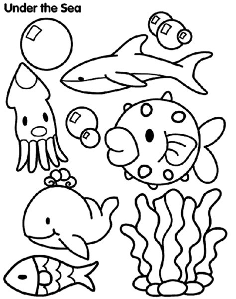 Coloring Pages Cute Animals Free Coloring Pages Ocean Coloring