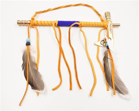 Native American Navajo Ceremonial Smokable Peace Pipe Tomahawk 85 Inch