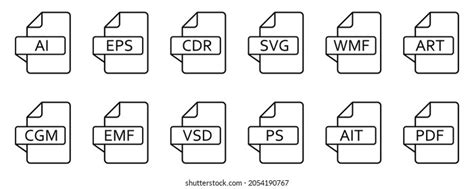 Vector File Formats Various Vector Formats Stock Vector Royalty Free