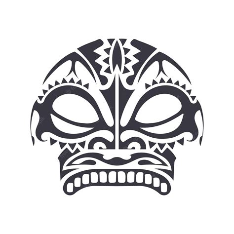 Premium Vector Polynesian Maori Face Tattoo Vector Pattern Hawaiian