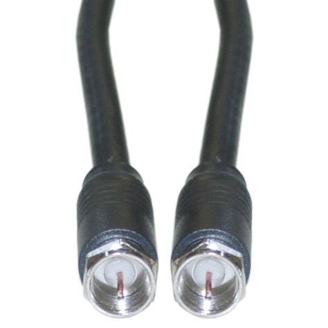 Rg6 Coaxial Cable F Pin Black 6 Ft