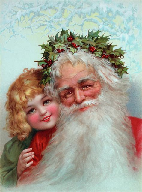 Santa Claus 1898 Painting By Vintage Poster Pixels