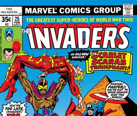 Invaders 1975 25 Comic Issues Marvel