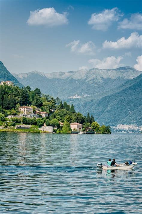 Beautiful Day In Como Lake Lombardy Italy Editorial Photo Image Of