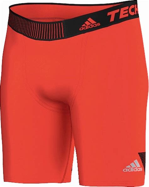 Adidas Pantaloncini Aderenti Da Uomo Techfit Rosso Hirereblack S