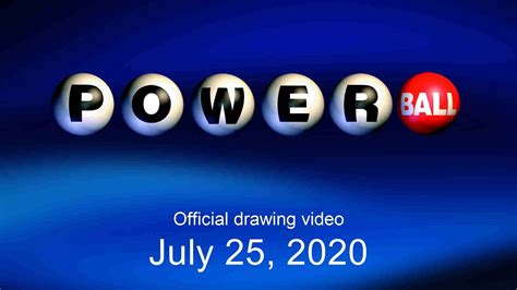 Powerball Drawing For July 25 2020 Youtube