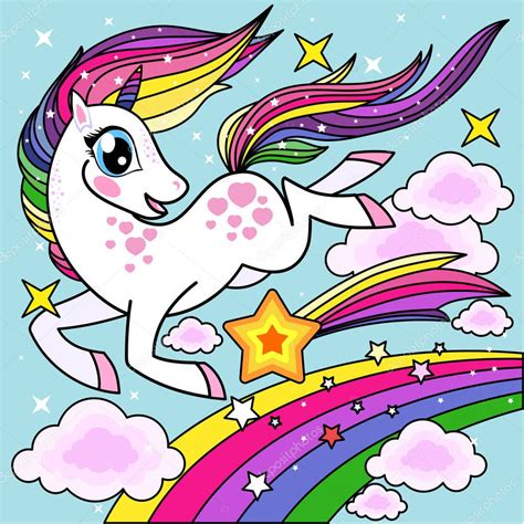 Imagenes De Unicornio Dibujos Animados Rainbow Unicorn Float