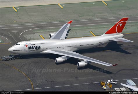 N676nw Northwest Airlines Boeing 747 400 At Los Angeles Intl Photo