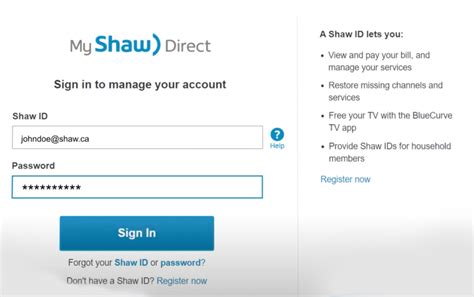 How To Log In To Your Shaw Direct Account Mobo Telecom