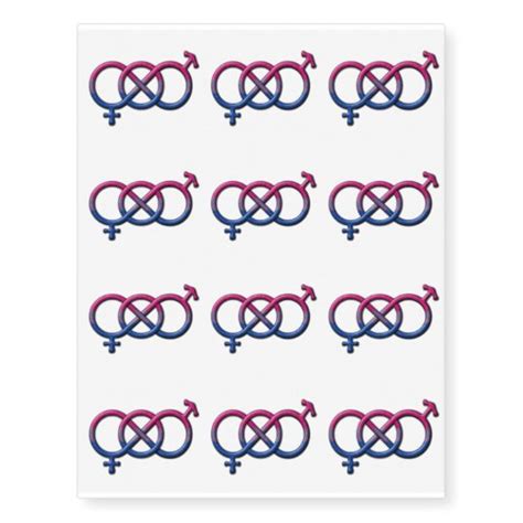 Bisexual Pride Gender Knot Temporary Tattoos