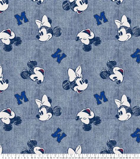 Disney Fleece Fabric Mickey And Minnie Varsity Toss By Disney Joann X