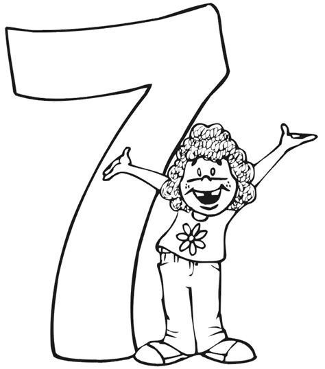 Happy 7th Birthday Coloring Sheet Coloring Pages