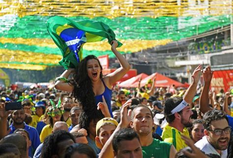 Brazil Fans In Celebration The Daily Star