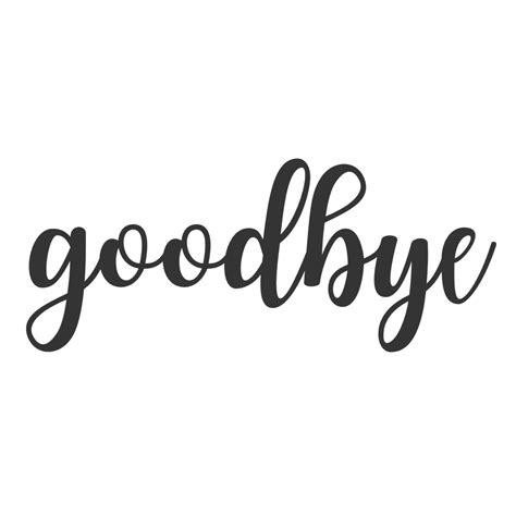 Goodbye Cursive Metal Wall Art Etsy