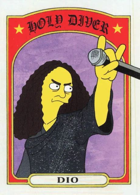 Ronnie James Dio Totally Metal Memorials Chris51 Simpsons Parody Card