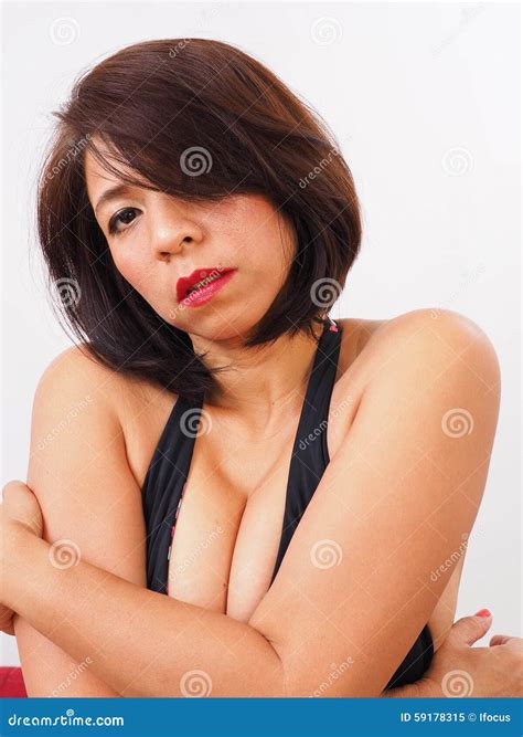 Beautiful Woman Wearing Black Bra Stock Image Image Of Garment Adult 59178315