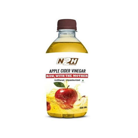 N2h Apple Cider Vinegar Pure And Natural With Mother Vinegar 500ml Raw