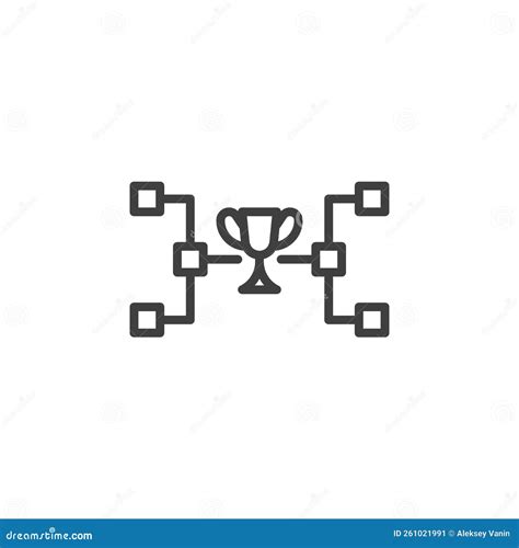 Championship Tournament Schedule Line Icon Stock Vector - Illustration