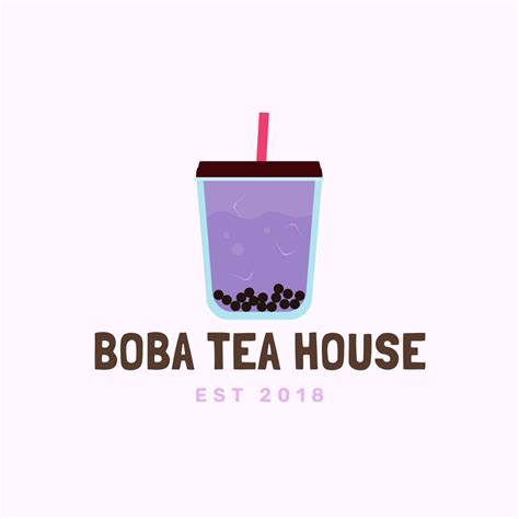 Boba Logo Shop Logo Tea Logo Kawaii Logo Etsy