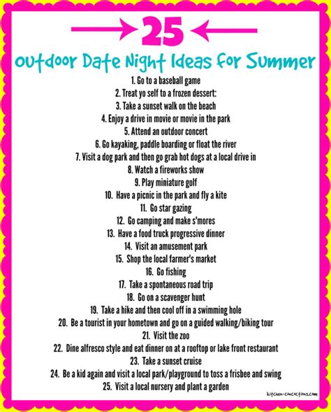 25 Outdoor Date Night Ideas For Summer Kitchen Concoctions