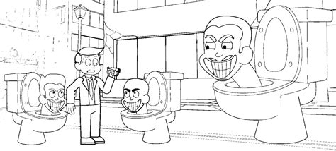 Skibidi Toilet Coloring Pages Coloring