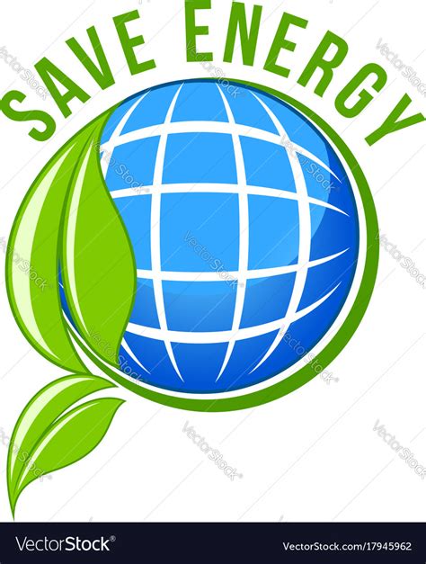 Green Energy Planet Ecology Save Earth Icon Vector Image