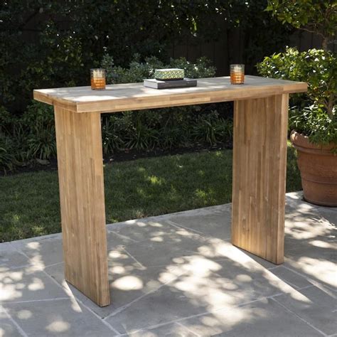 Boston Loft Furnishings Cotar Rectangle Outdoor Bar Height Table 545 In W X 2125 In L In The