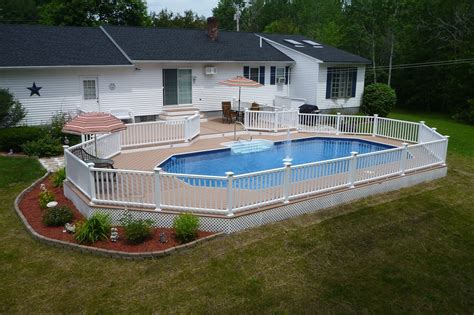 20 Of The Best Ideas For Semi Inground Pool With Deck Best