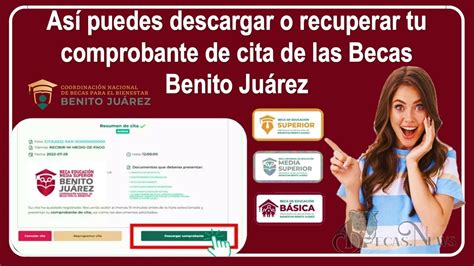 Así Puedes Descargar O Recuperar Tu Comprobante De Cita De Las Becas Benito Juárez Youtube