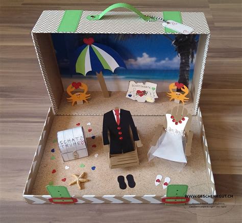 Hochzeit Geldgeschenk Koffer Hochzeitsreise Flitterwochen Heiratsantrag