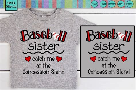 Funny Baseball Sister Shirt Svg File Baseball Sister Saying