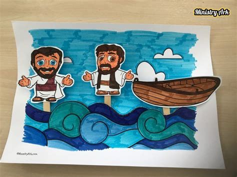 Peter And Jesus Walk On Water Craft Picture • Ministryark Water