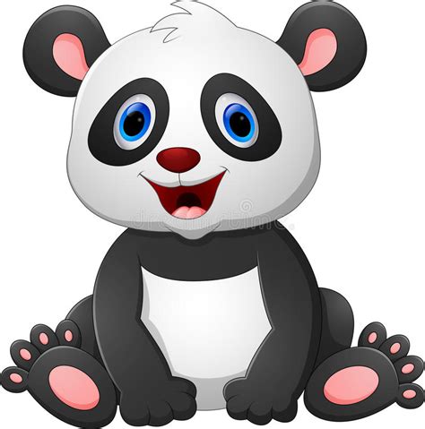 Cute Baby Panda Cartoon Stock Vector Illustration Of