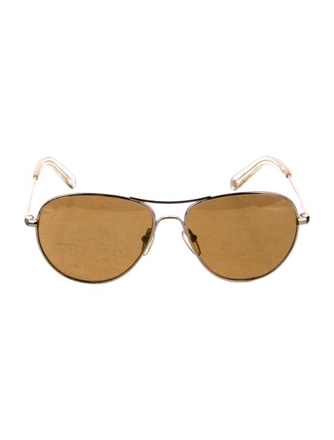 Garrett Leight Aviator Tinted Sunglasses Gold Sunglasses Accessories Grt21378 The Realreal